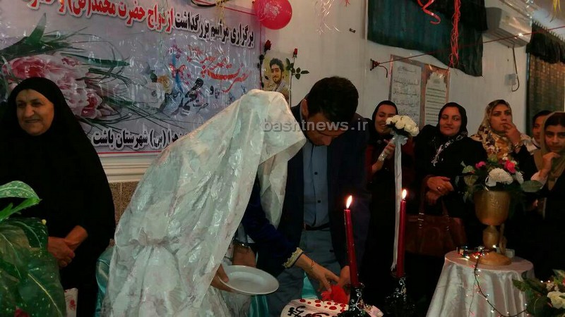 برگزاری مراسم عقد زوج جوان باشتی در حسینیه فاطمیه (س) + تصاویر 13