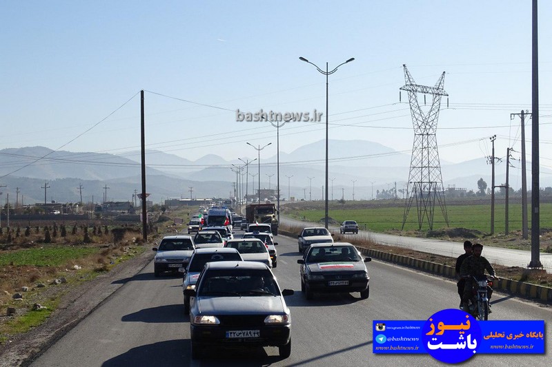 برگزاری مراسم باشکوه رژه خودرویی در شهرستان باشت+تصاویر 13