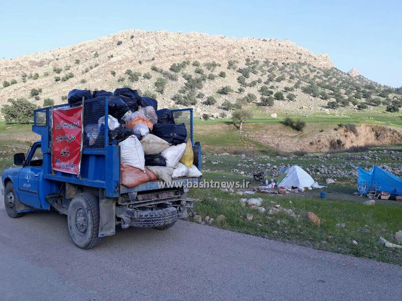 اقدام زیبای بخشدار مرکزی باشت در جمع آوری زباله های گردشگران در مناطق گردشگری باشت+تصاویر 22