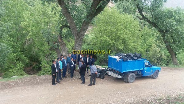 جمع آوری زباله های مناطق گردشگری شهرستان باشت+تصاویر 13